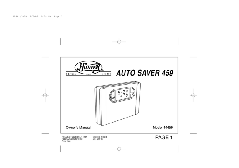 Hunter 44459 User manual