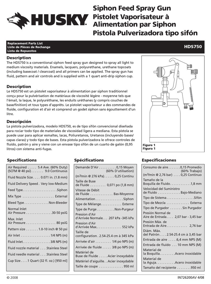 Husky HDS750 Replacement parts list
