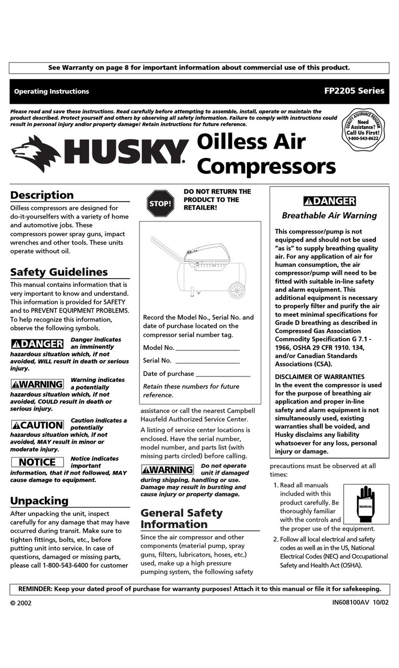 Husky FP2205 Series operating instructions