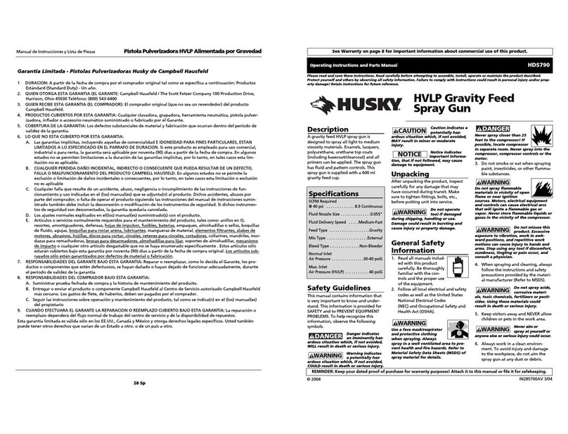 Husky HDS790 Service manual