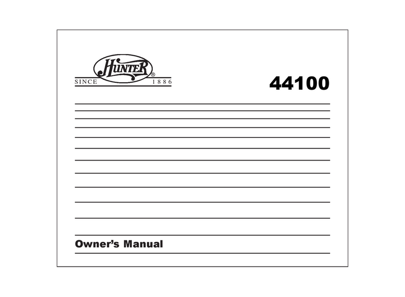 Hunter 44100 User manual