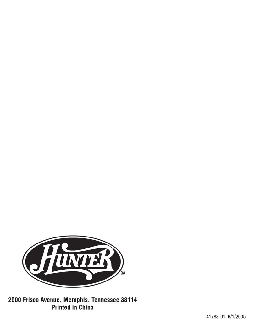 Hunter Bath Ventilator Fan User manual