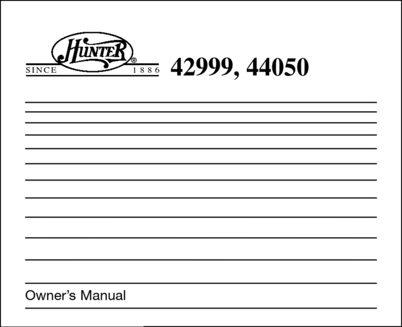 Hunter 44050 User manual