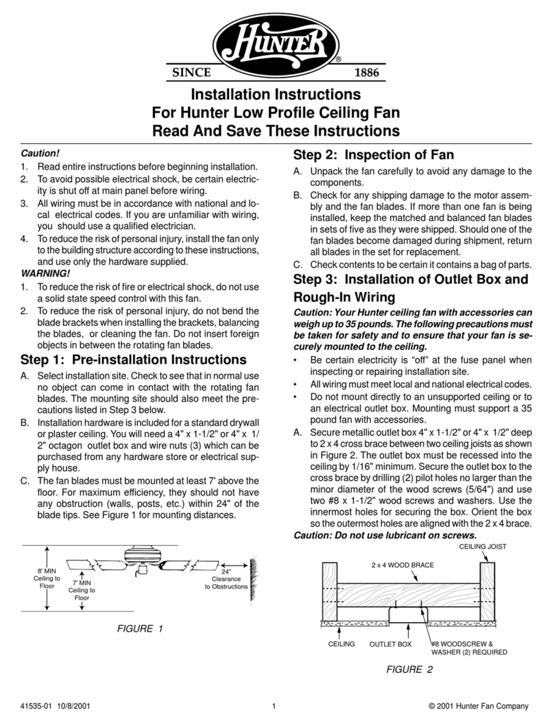 Hunter 41535-01 User manual