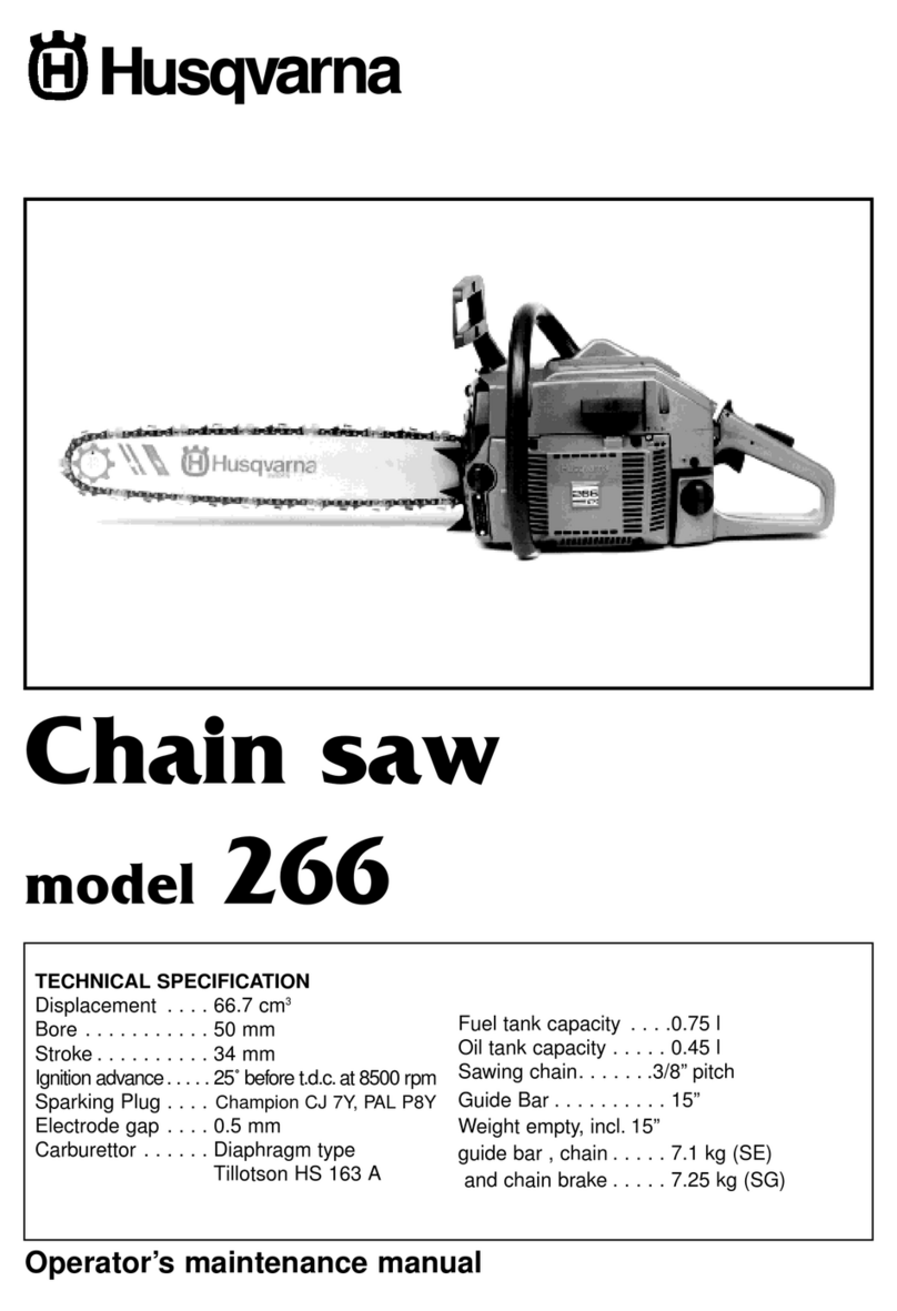 Husqvarna 266 Operator's  maintenance manual