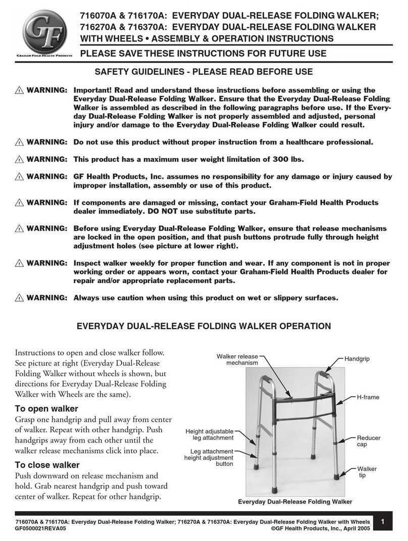 Graham Field EVERYDAY DUAL-RELEASE 716070A Parts list manual Graham Field EVERYDAY DUAL-RELEASE 716070A Parts list manual