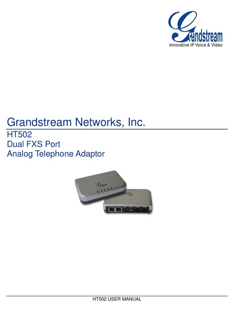 Grandstream Networks DUAL FXS PORT HT502 user manual Grandstream Networks DUAL FXS PORT HT502 user manual