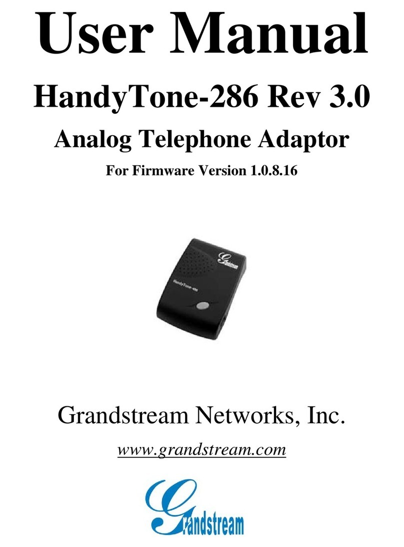Grandstream Networks HandyTone-286 Rev 3.0 User manual