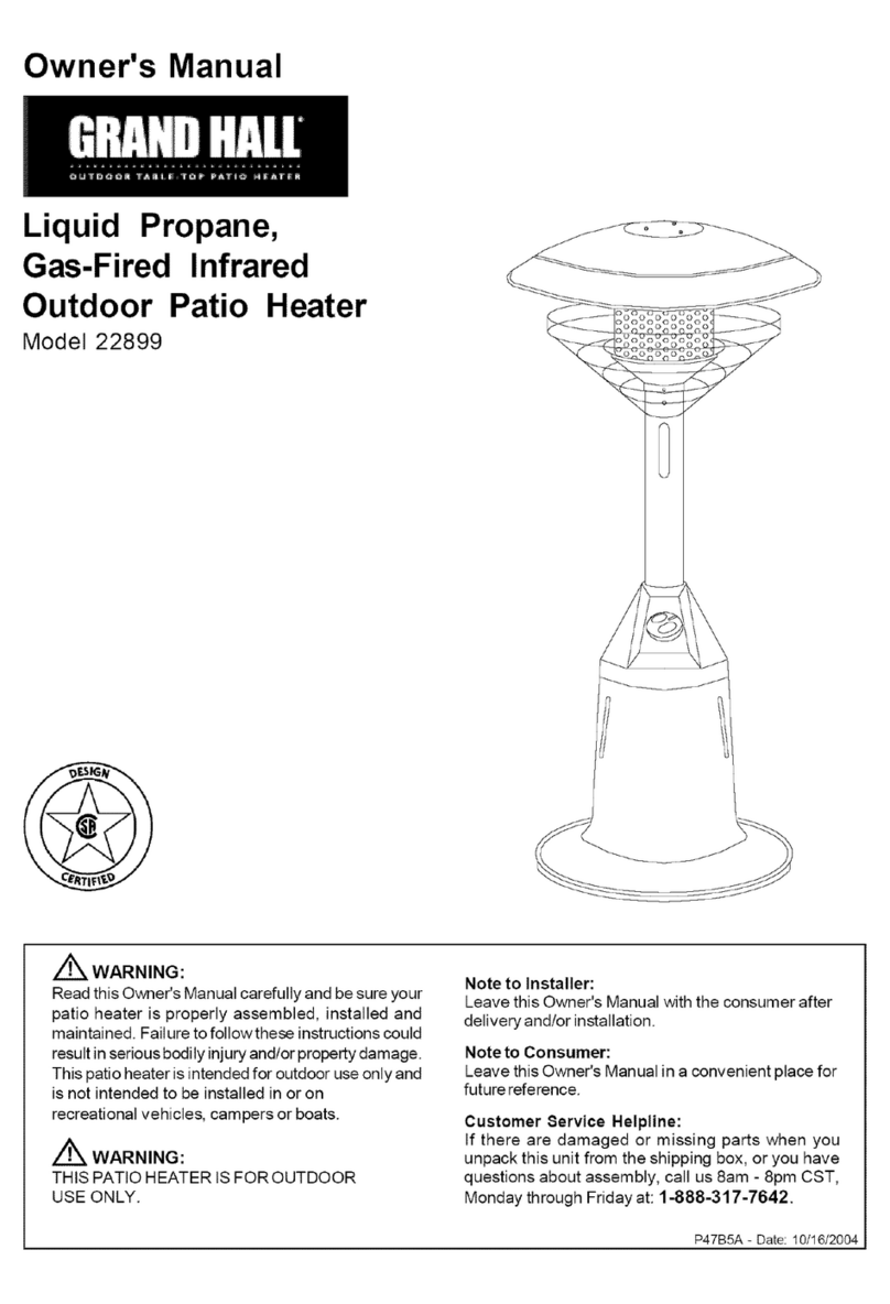 Grandhall 22899 owner's manual