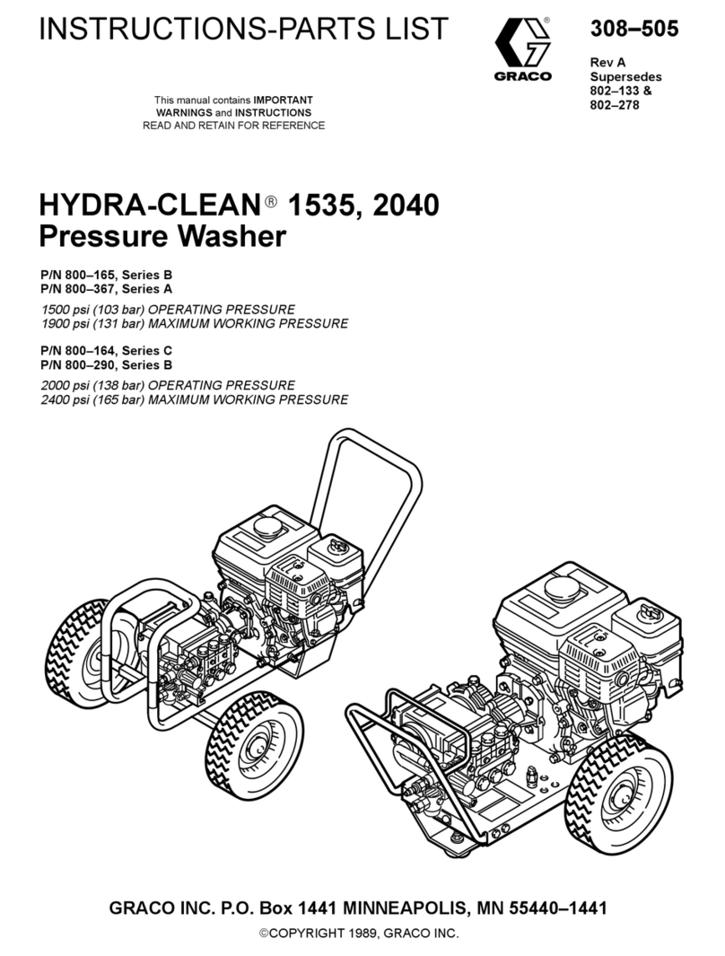 Graco HYDRA-CLEAN 1535 Instructions-parts list