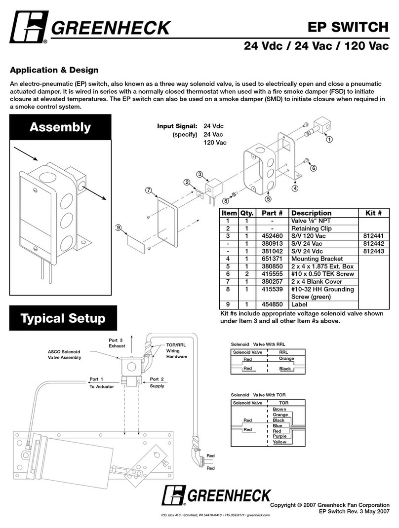 Greenheck EP Switch Specifications