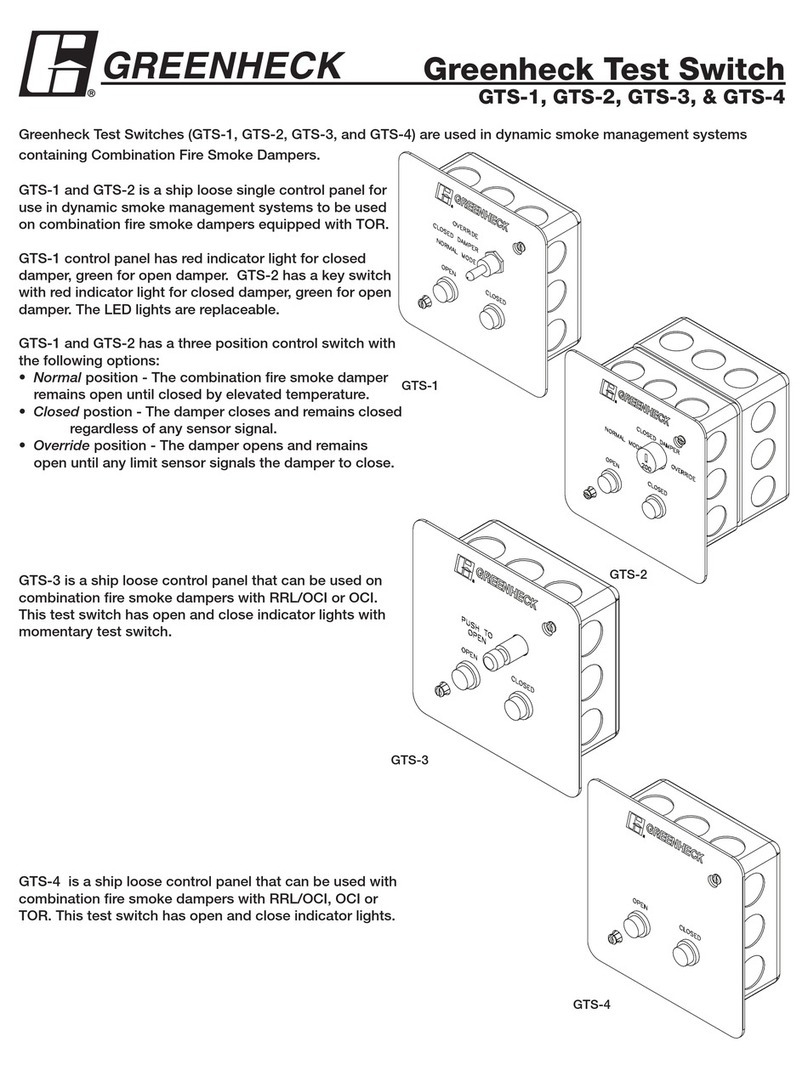 Greenheck GTS-1 product manual