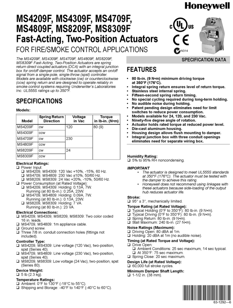 Honeywell MS4209F specification