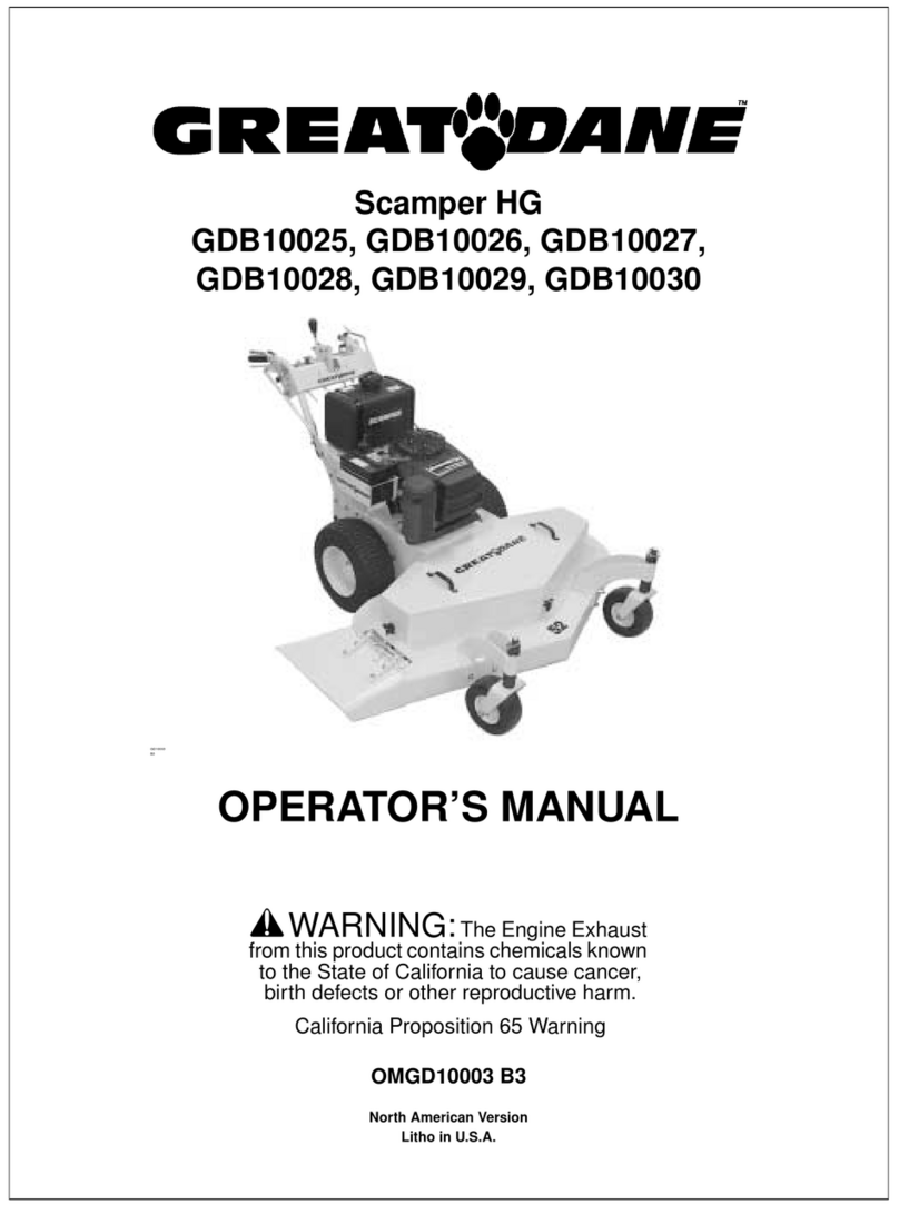 Great Dane Scamper HG GDB10025 User manual Great Dane Scamper HG GDB10025 User manual