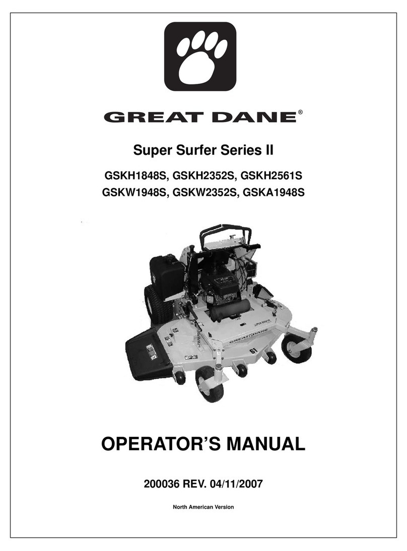 Great Dane Super Surfer Series II GSKH2352S Operator's manual
