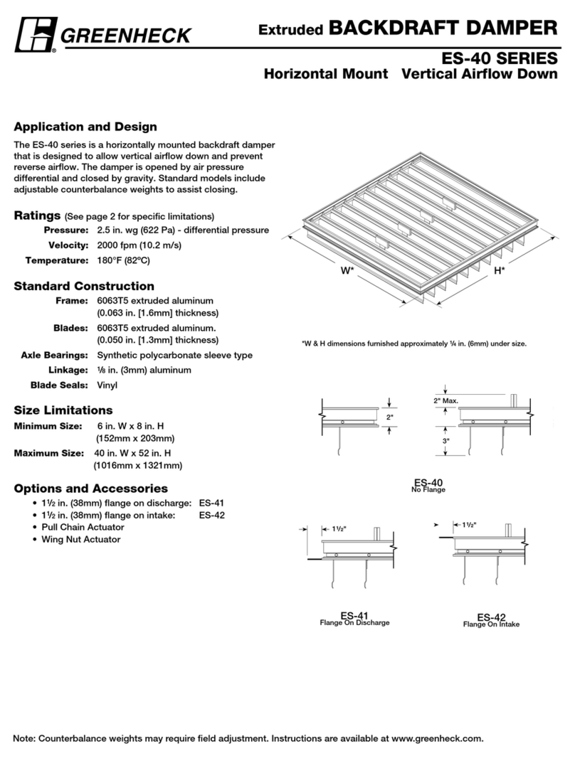 Greenheck ES-40 Series Specification sheet