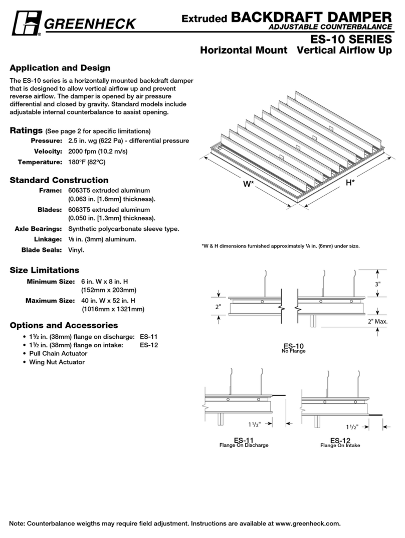 Greenheck ES-10 Series User manual