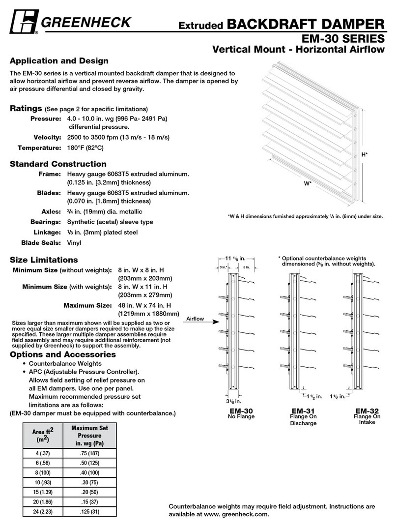 Greenheck EM-30 Series Specification sheet