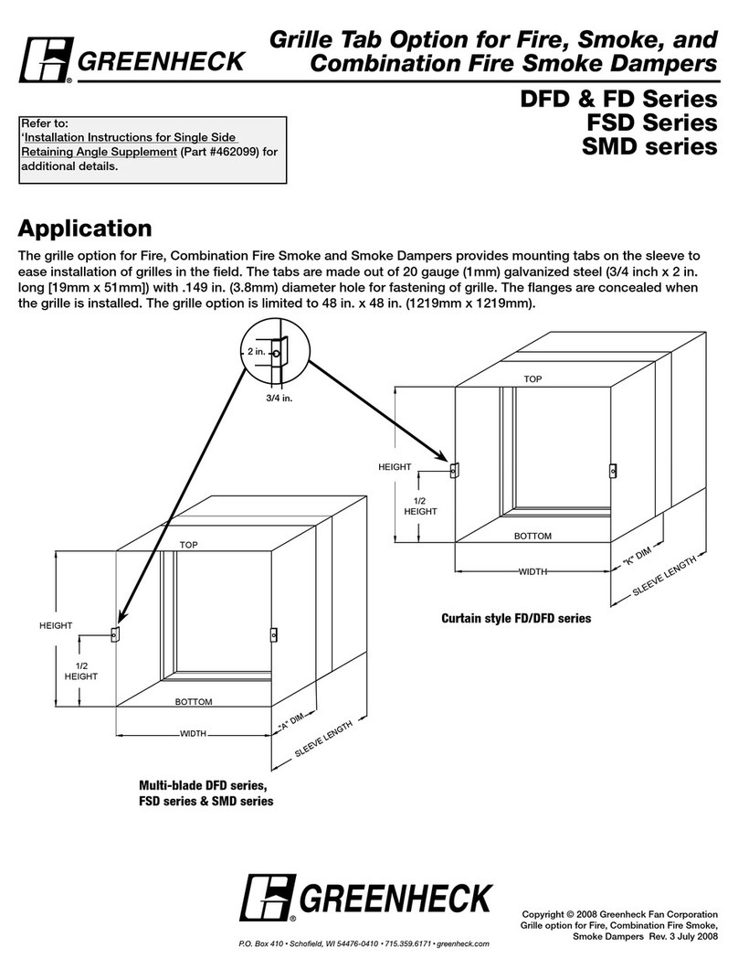Greenheck DFD & FD Series installation manual Greenheck DFD & FD Series installation manual