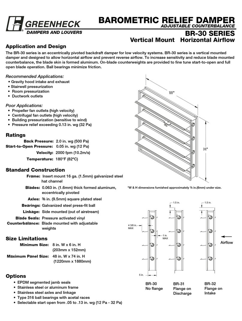 Greenheck BR-30 Series Specification sheet