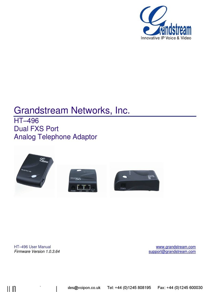 Grandstream Networks HT-496 User manual Grandstream Networks HT-496 User manual