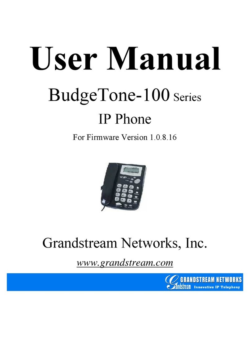 Grandstream Networks 100 Series User manual Grandstream Networks 100 Series User manual