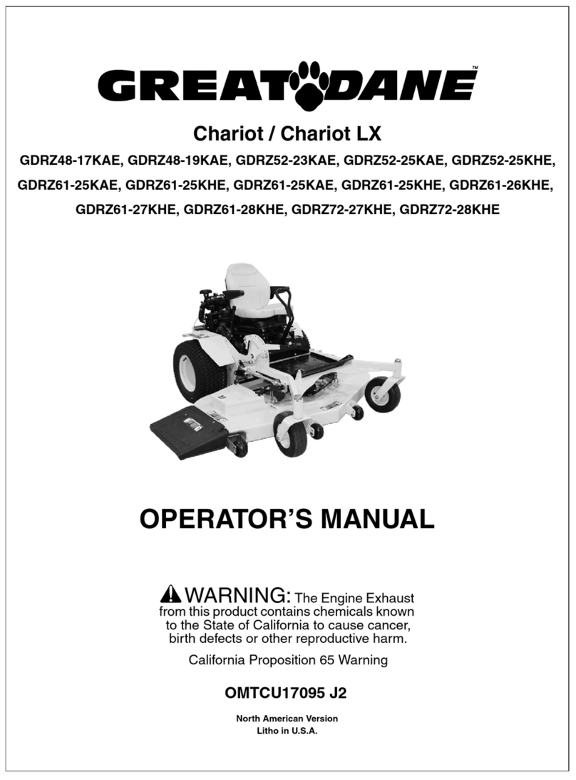 Great Dane Chariot / Chariot LX GDRZ48-17KAE Operator's manual