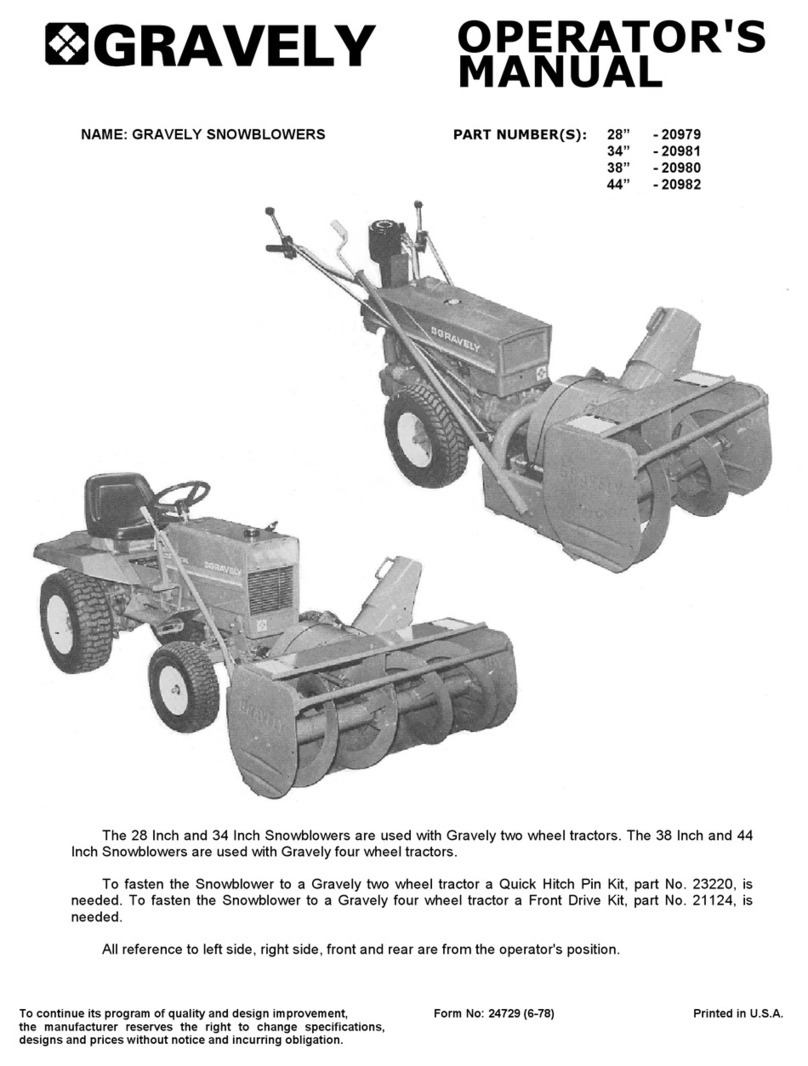 Gravely 20979 Operator's manual