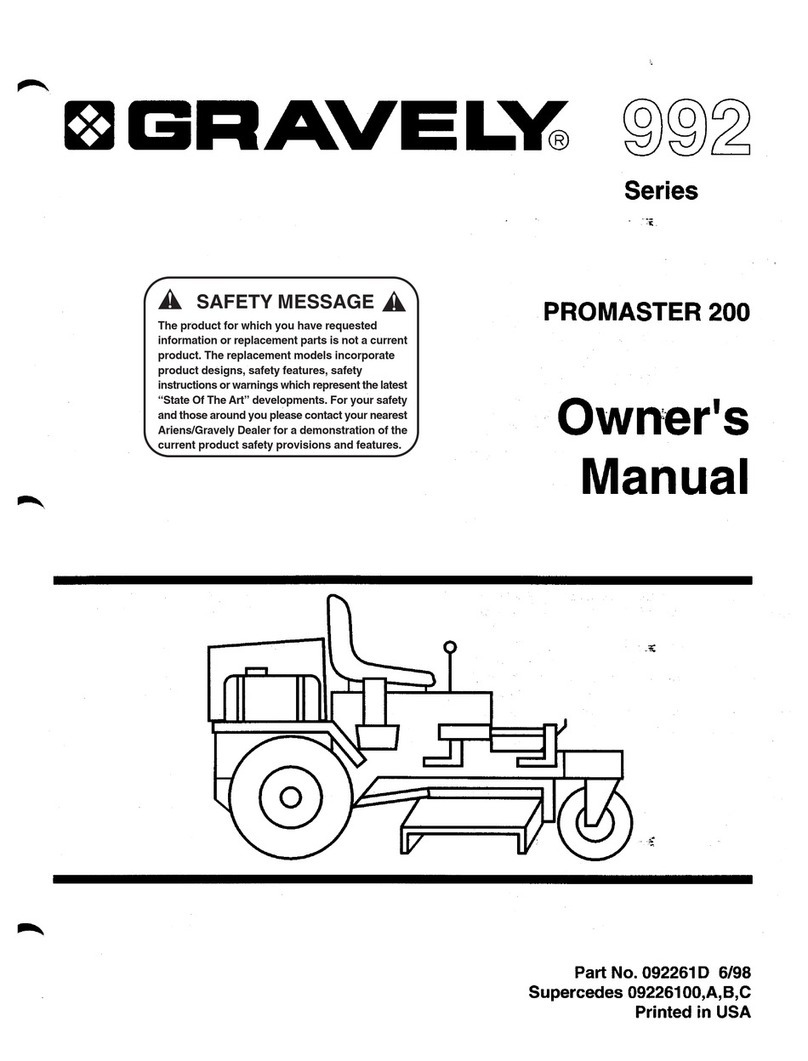 Gravely 992 owner's manual