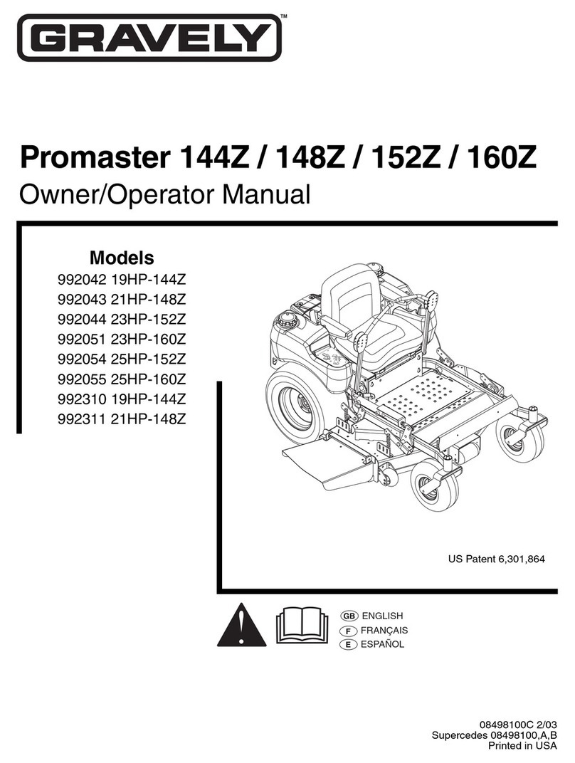 Gravely 990018, 990020 Owner's manual