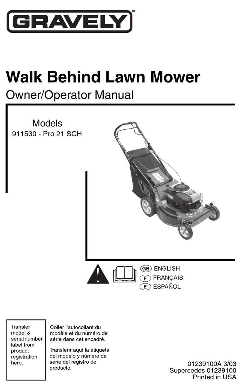 Gravely 911530 - Pro 21 SCH Owner's manual
