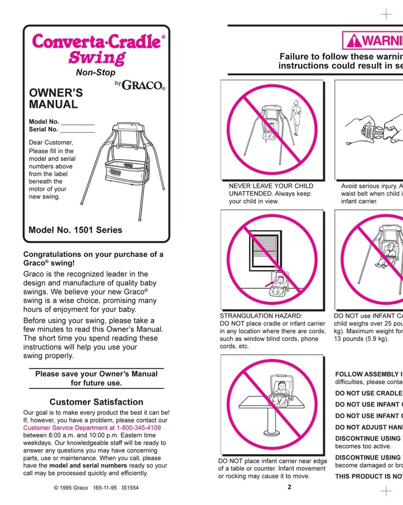 Graco Converta-Cradle 1501 Series User manual