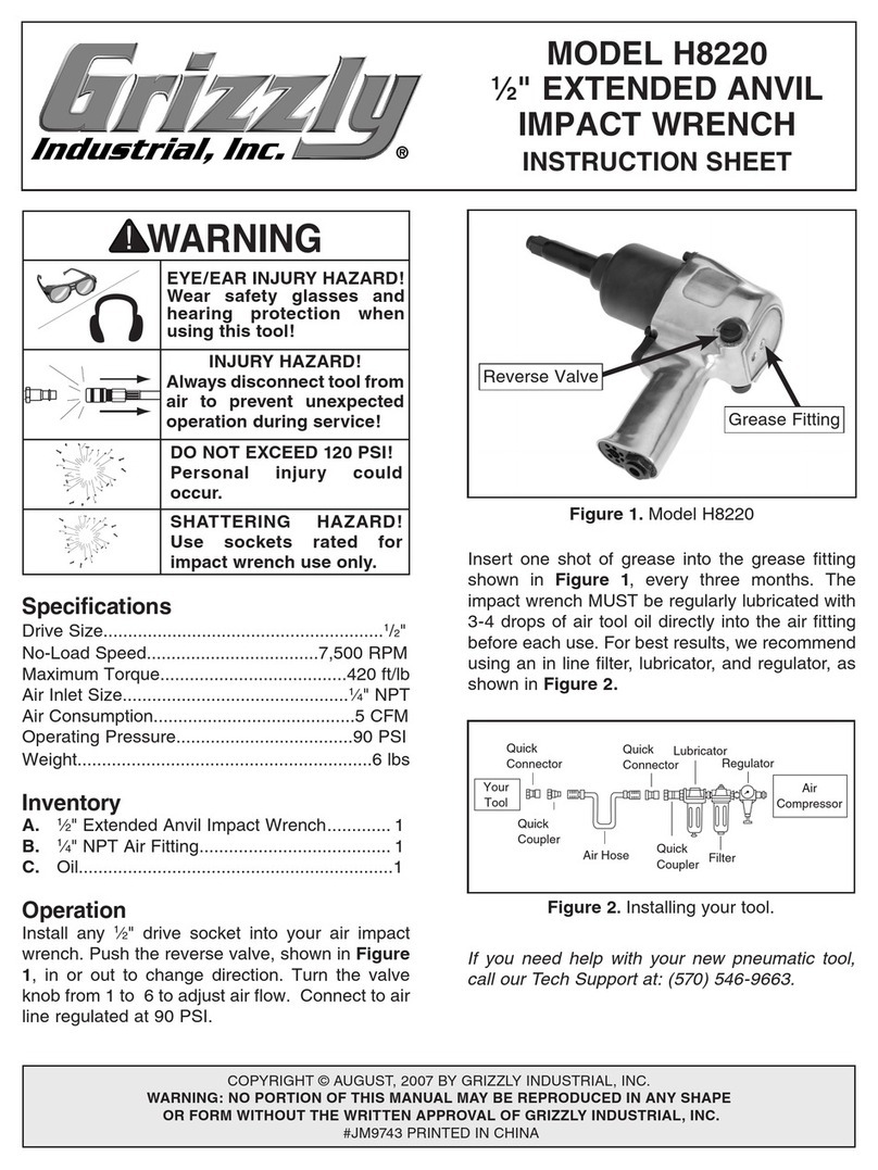 Grizzly H8220 instruction sheet