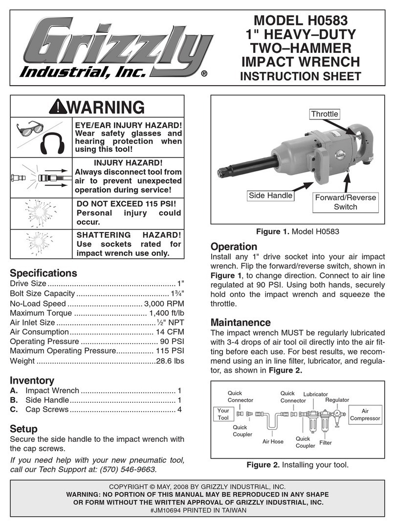 Grizzly H0583 instruction sheet