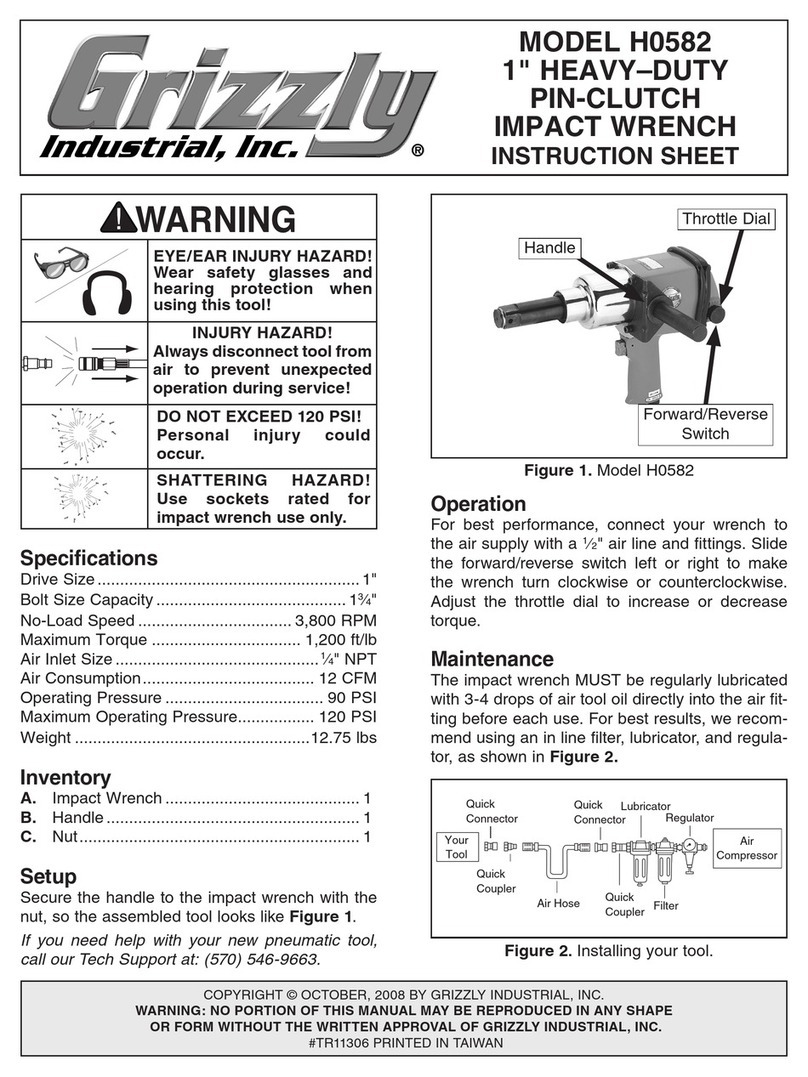 Grizzly H0582 instruction sheet Grizzly H0582 instruction sheet
