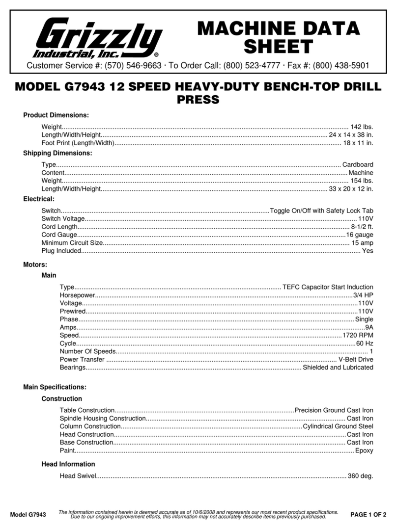 Grizzly G7943 Instruction Manual