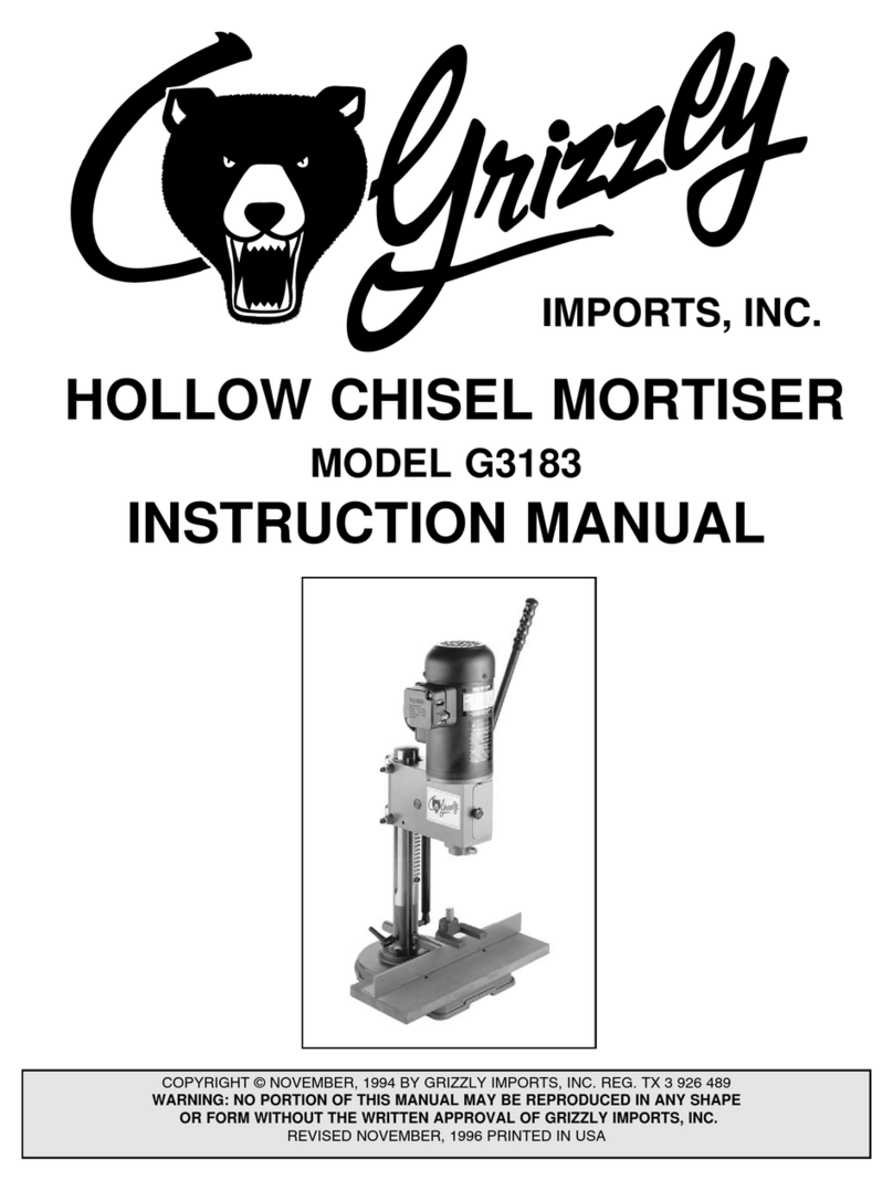 Grizzly G3183 User manual