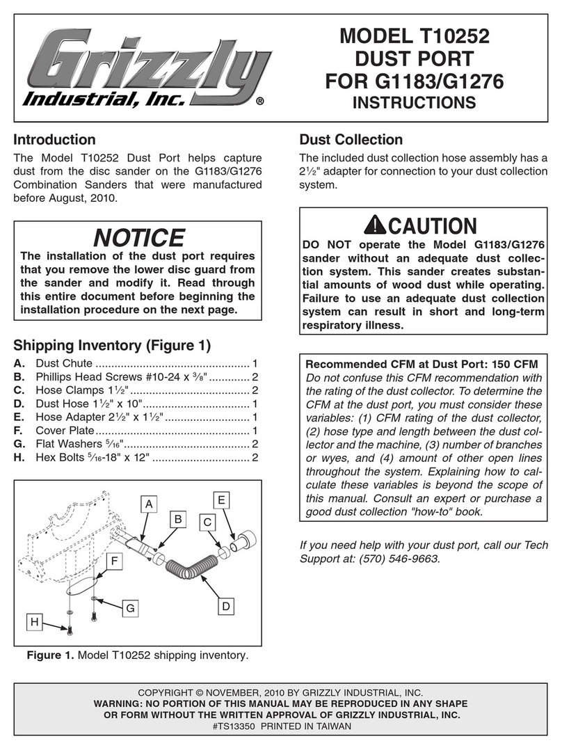Grizzly T10252 User manual