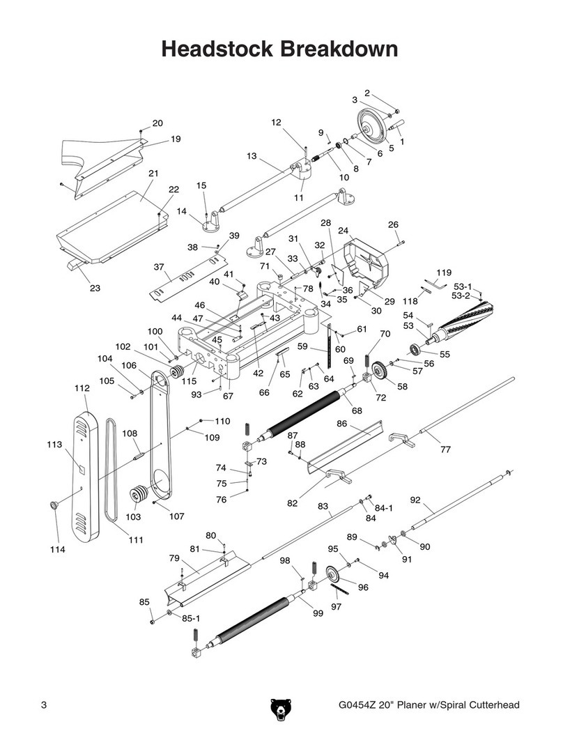 Grizzly G0454Z Parts Breakdown