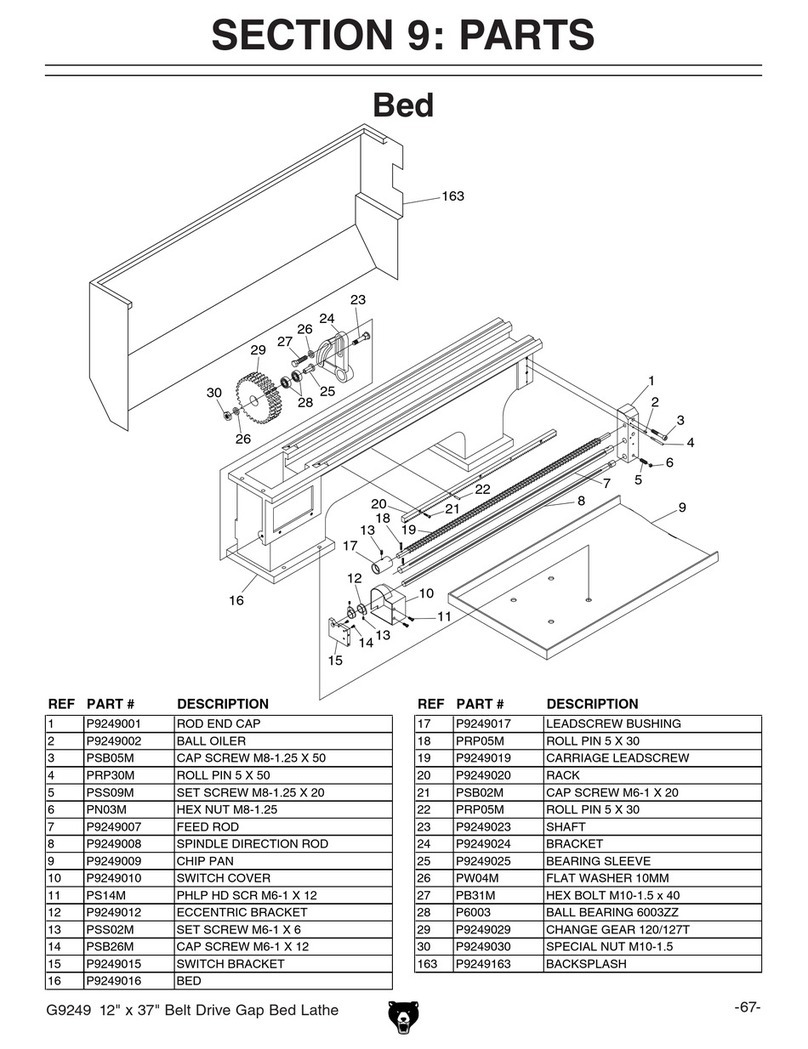 Grizzly G92490 parts manual