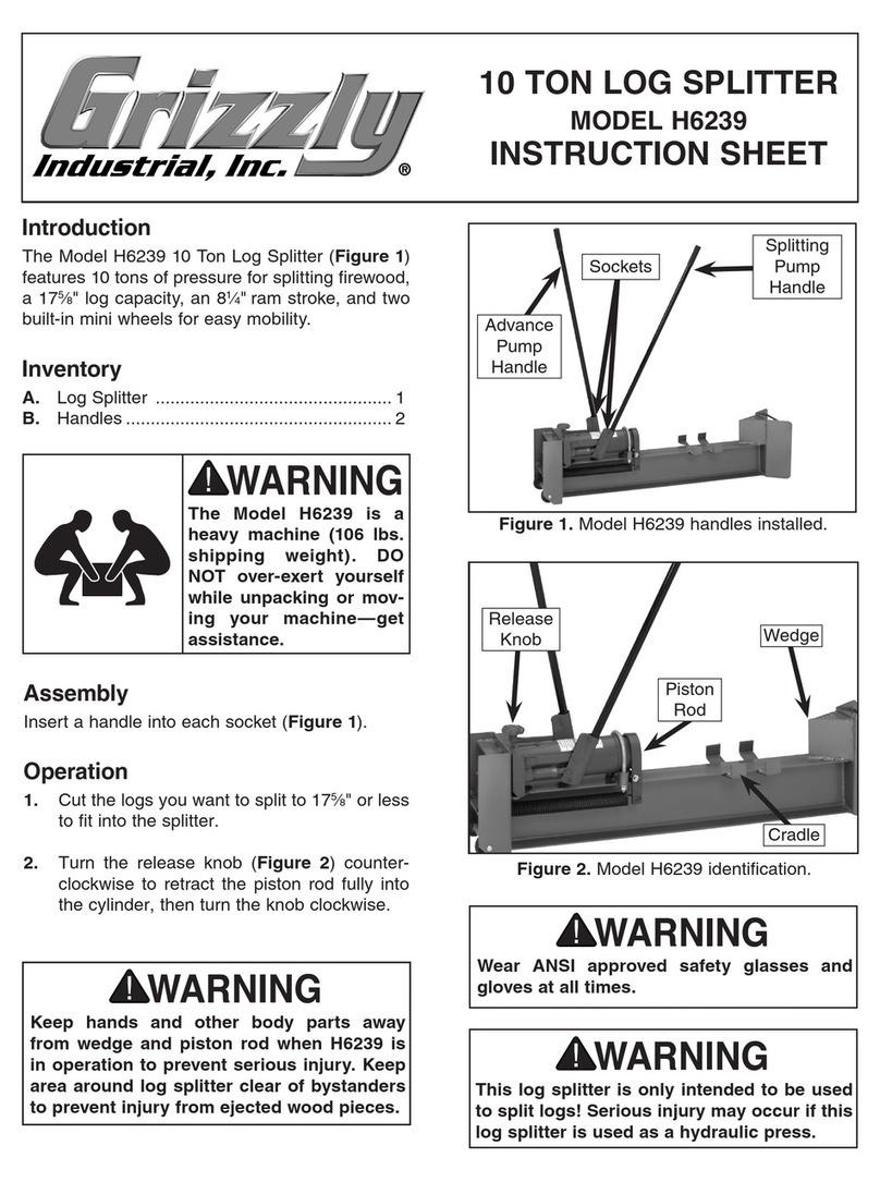 Grizzly H6239 instruction sheet