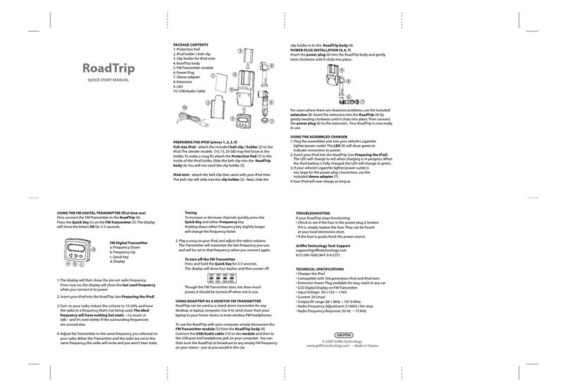 Griffin Technology RoadTrip Instruction manual