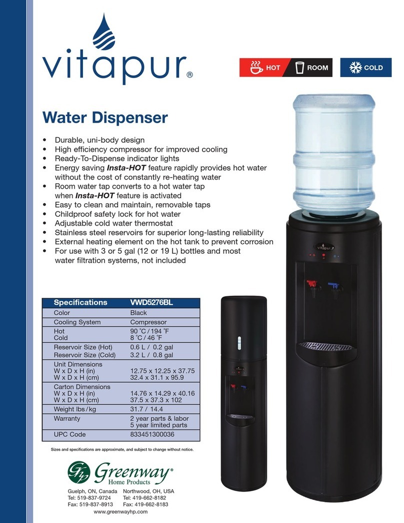 vitapur Classic VWD5276BLK Specification sheet vitapur Classic VWD5276BLK Specification sheet