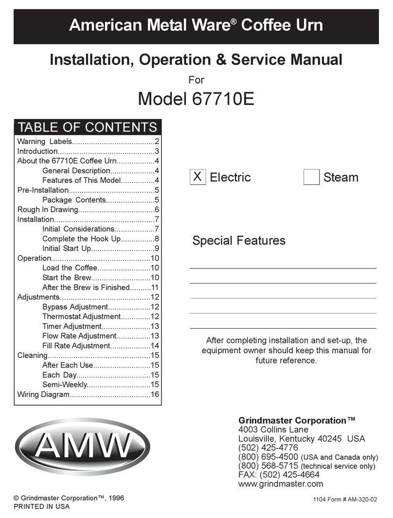 AMW 67710E Installation, operation & service manual