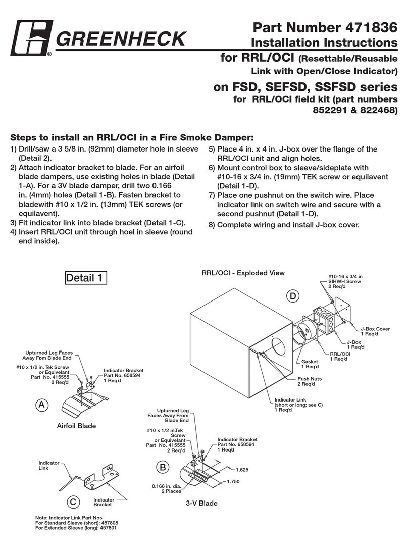 Greenheck SEFSD Series User manual
