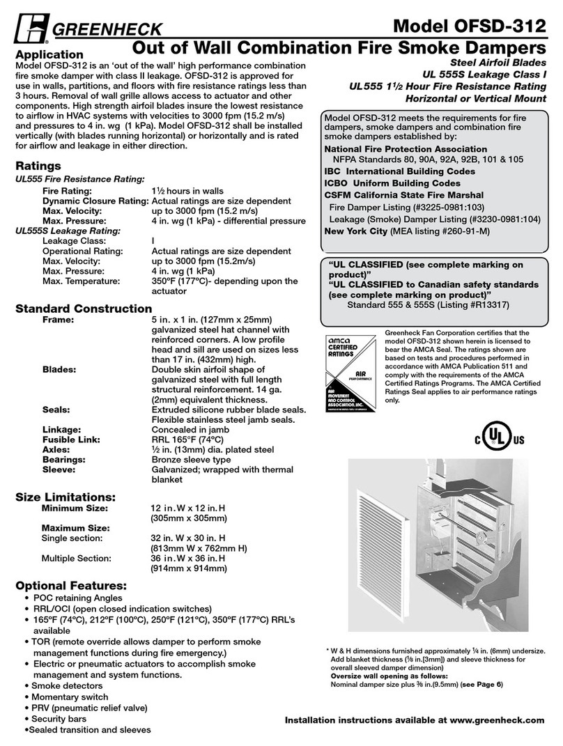 Greenheck OFSD-312 Specification sheet