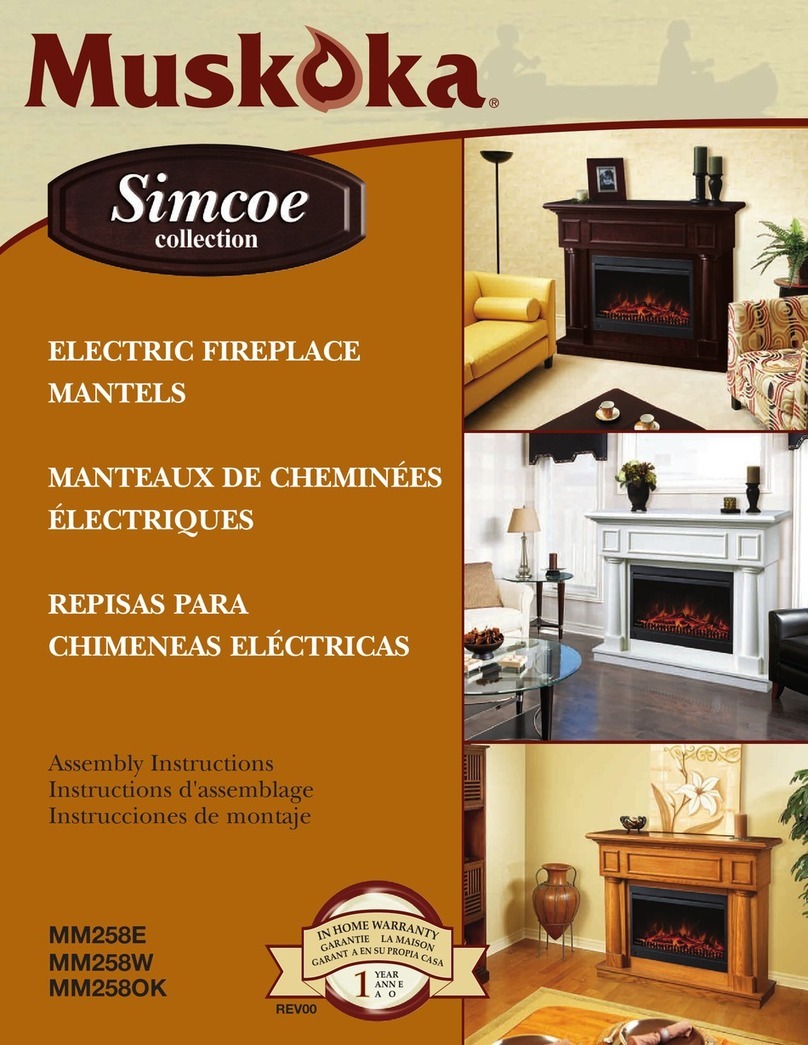 Muskoka Electric Fireplace MM258E User manual Muskoka Electric Fireplace MM258E User manual