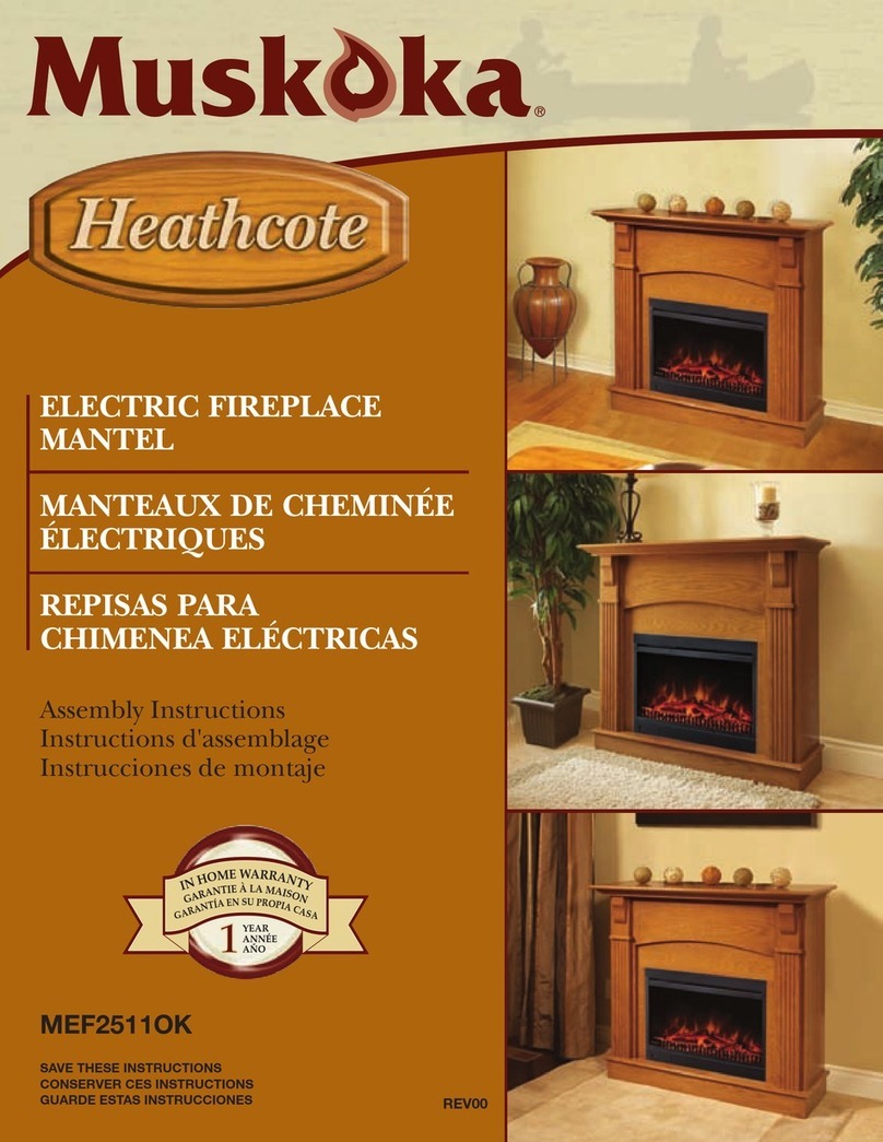 Muskoka Electric Fireplace Mantel MEF2511OK Assembly instructions Muskoka Electric Fireplace Mantel MEF2511OK Assembly instructions