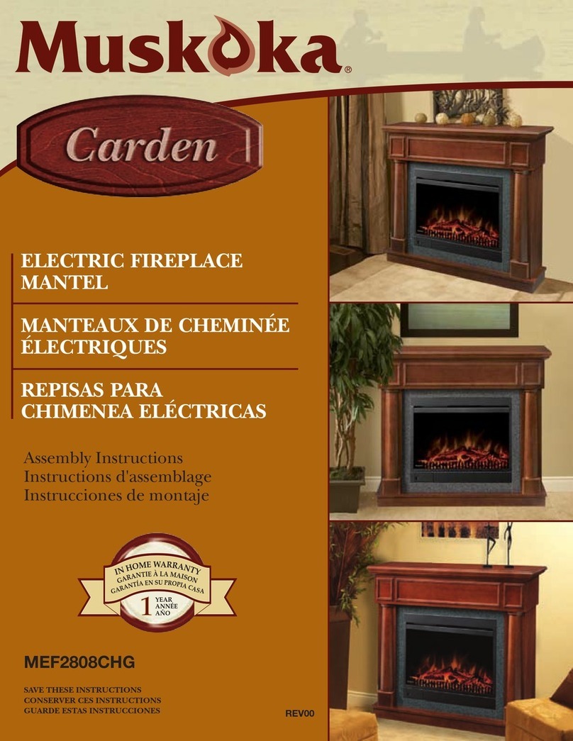 Muskoka Electric Fireplace Mantel MEF2808CHG Assembly instructions Muskoka Electric Fireplace Mantel MEF2808CHG Assembly instructions