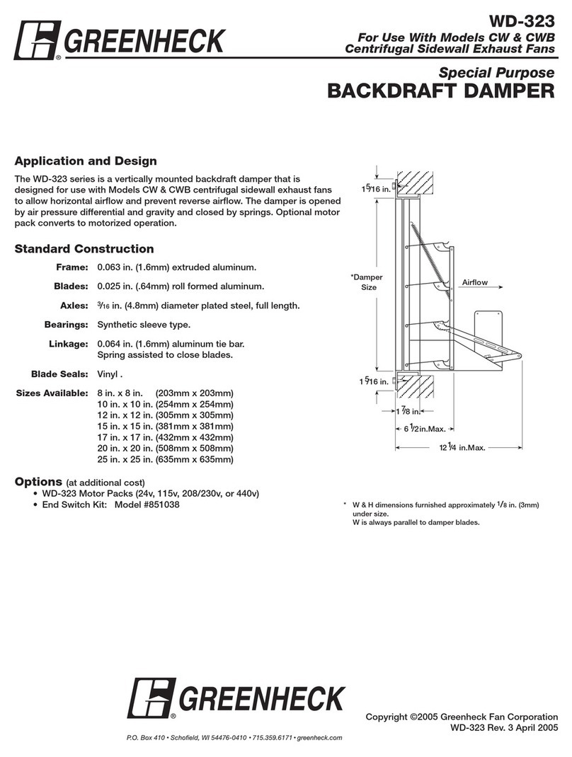 Greenheck WD-323 User manual